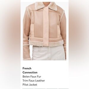 French Connection blush Shearling Jacket
